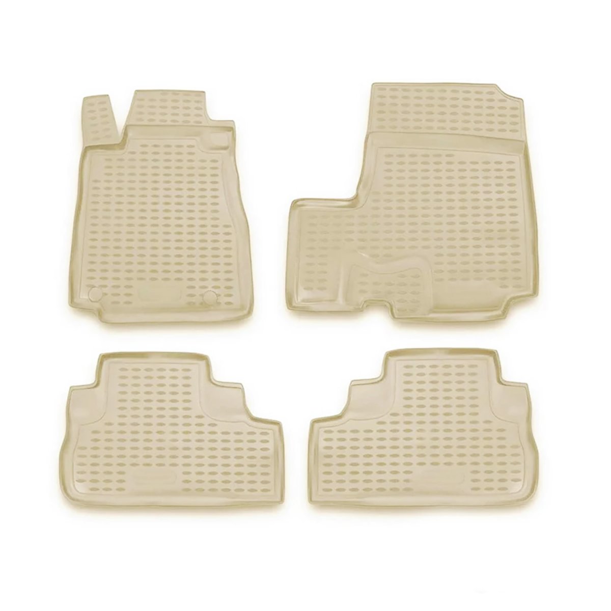 Honda CR-V Floor Mats - Omac - Rubber TPE 4 Pcs - Beige - '07-'11